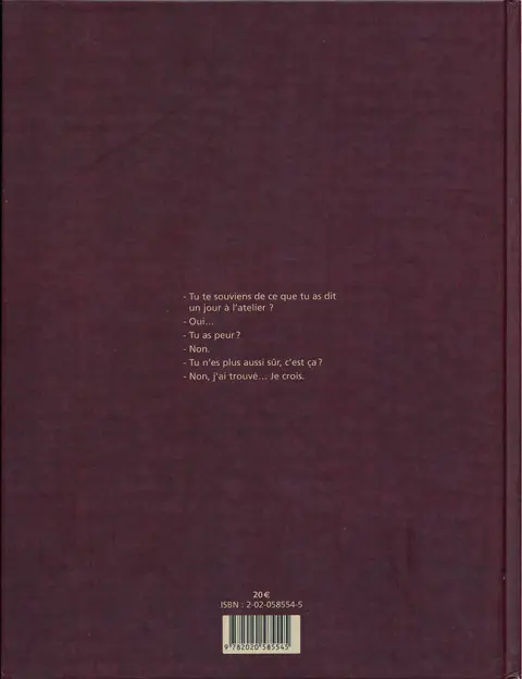Verso de l'album Alberto G.