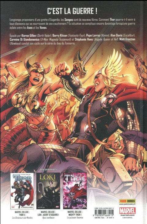 Verso de l'album Mighty Thor Tome 2 Combustion Totale