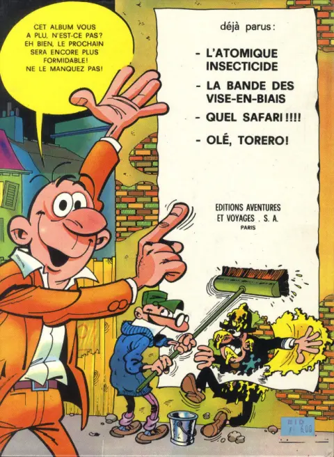 Verso de l'album Mortadel et Filémon Tome 5 Le roi de la Mafia