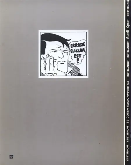 Verso de l'album Andy Gang Tome 1