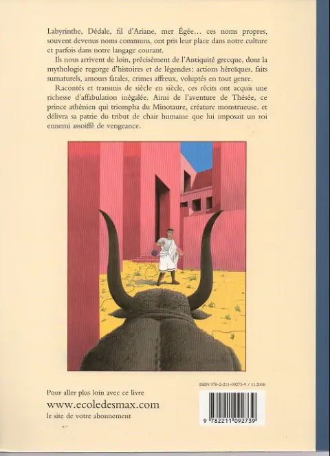 Verso de l'album Thésée