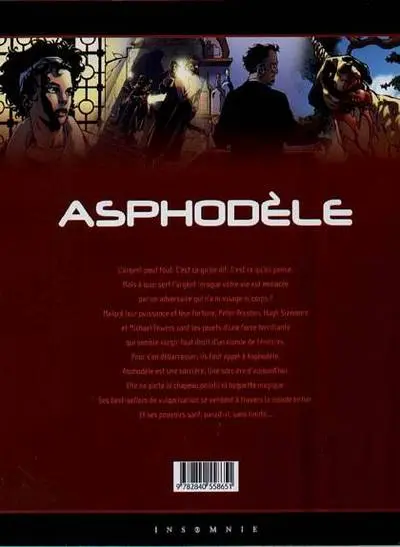Verso de l'album Asphodèle Tome 1 Le preneur d'âmes