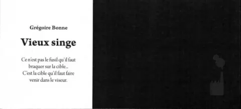 Verso de l'album Vieux singe