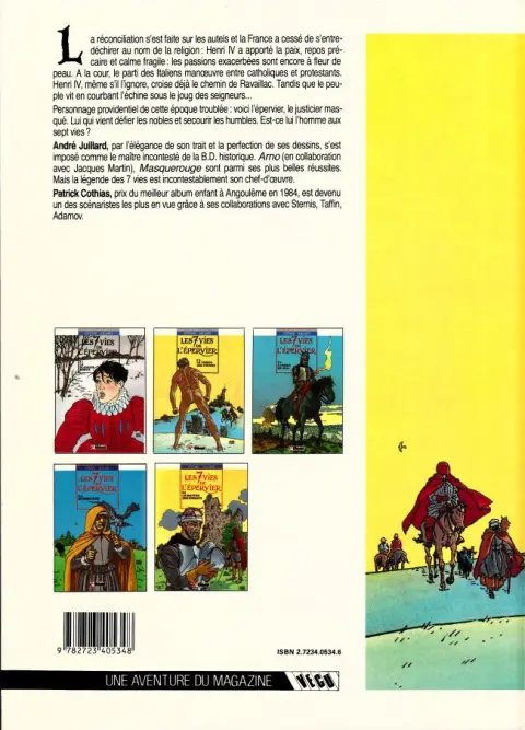 Verso de l'album Les 7 Vies de l'Épervier Tome 2 Le temps des chiens