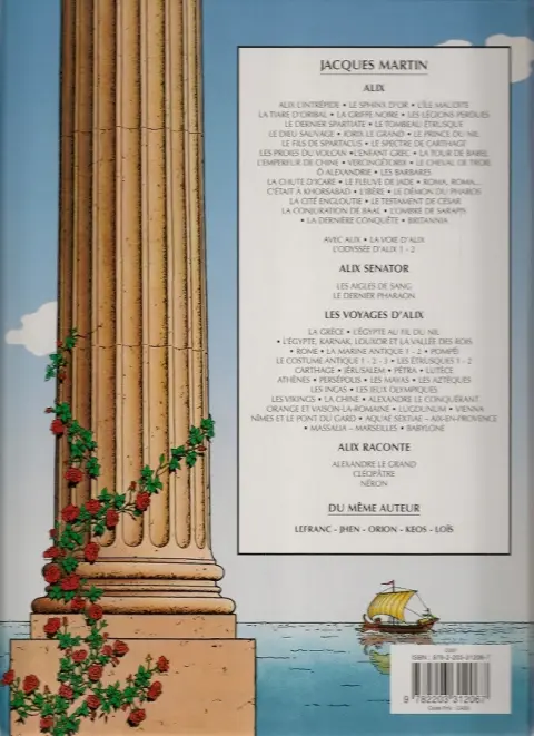 Verso de l'album Alix Tome 3 L'île maudite