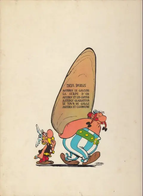 Verso de l'album Astérix Tome 4 Astérix gladiateur