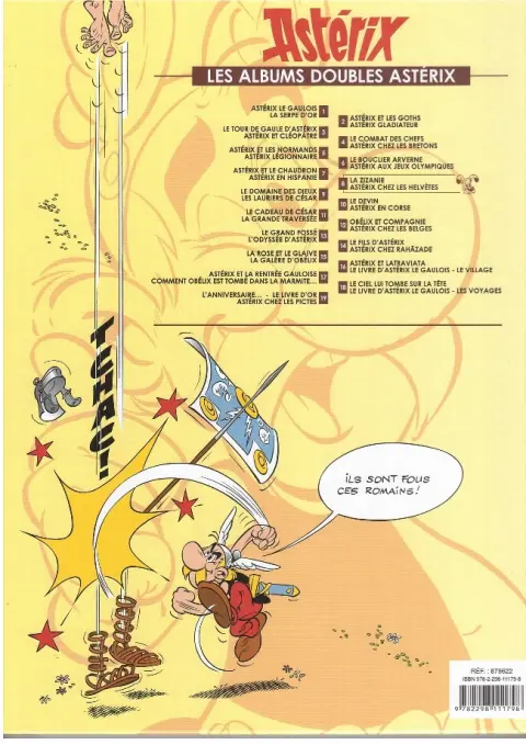 Verso de l'album Astérix Tomes 15 et 16 La zizanie / Asterix chez les helvètes