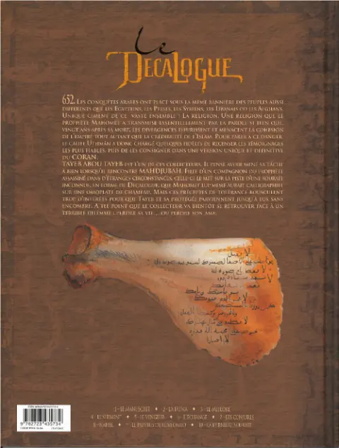 Verso de l'album Le Décalogue Tome 10 La dernière sourate