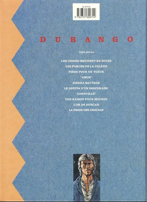 Verso de l'album Durango Tome 1 Les chiens meurent en hiver