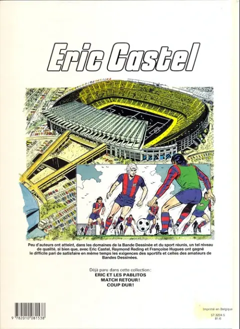 Verso de l'album Eric Castel Tome 4 Droit au but !