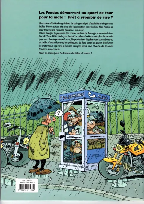 Verso de l'album Les fondus de moto Tome 1