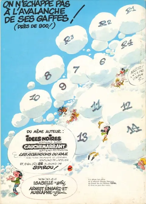 Verso de l'album Gaston Tome 14 La Saga des Gaffes