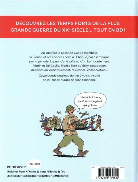 Verso de l'album L'Histoire de France en BD Tome 9 La Seconde Guerre Mondiale