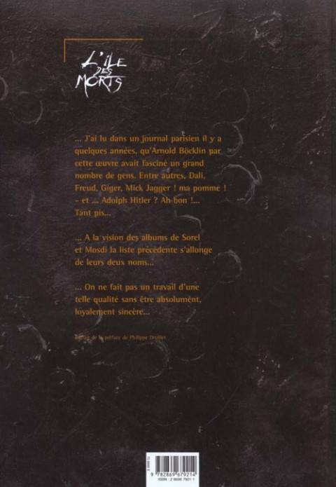 Verso de l'album L'Île des morts