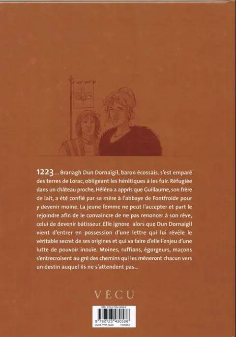 Verso de l'album Mémoire de Cendres Tome 2 Cœur de pierre