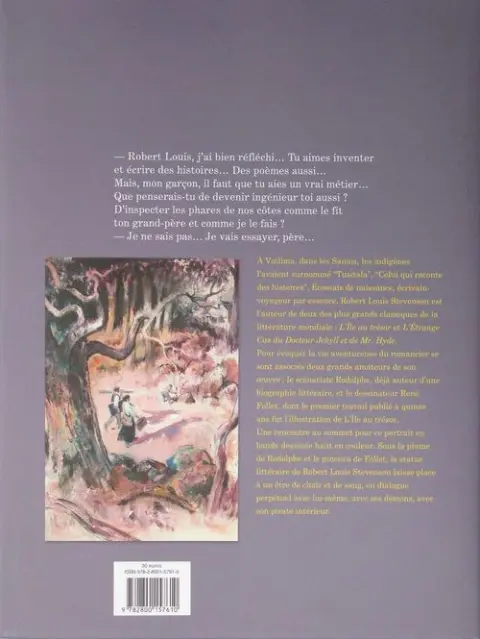 Verso de l'album Stevenson, le pirate intérieur