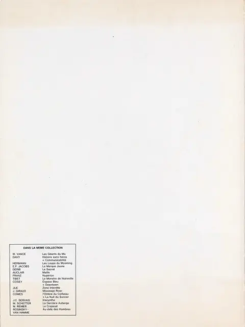 Verso de l'album Thorgal Tome 5 Au-delà des ombres