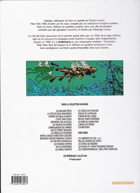 Verso de l'album Valérian Tome 1 La cité des eaux mouvantes