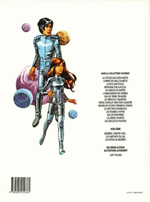 Verso de l'album Valérian Tome 8 Les héros de l'Equinoxe