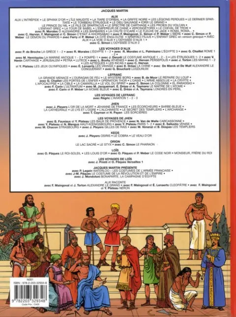 Verso de l'album Les Voyages d'Alix Tome 30 Lugdunum
