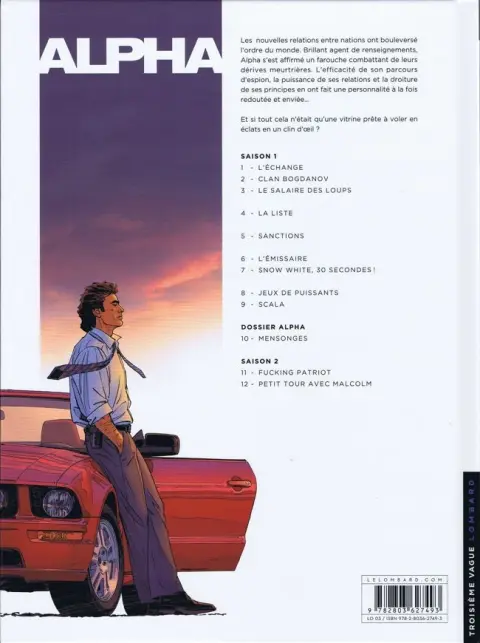 Verso de l'album Alpha Tome 12 Petit tour avec Malcolm