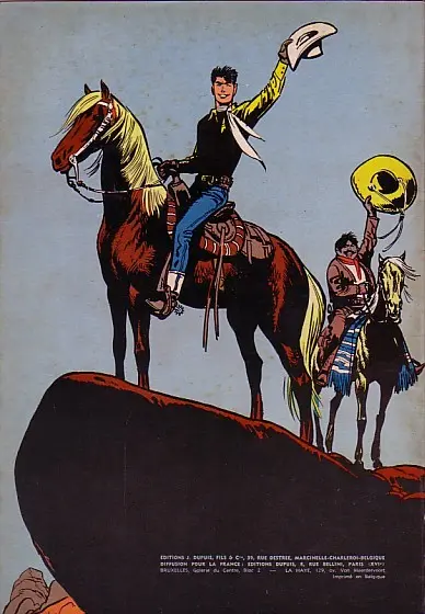 Verso de l'album Jerry Spring Tome 14 Les broncos du Montana