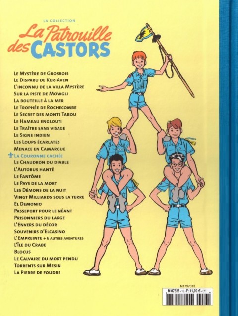Verso de l'album La Patrouille des Castors La collection - Hachette Tome 13 La couronne cachée