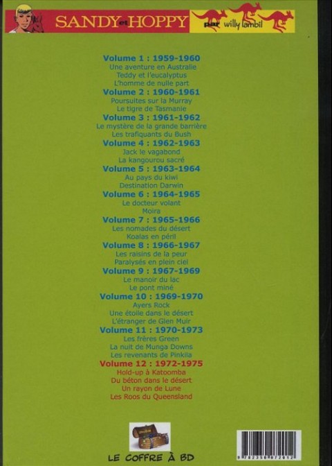 Verso de l'album Sandy & Hoppy Intégrale volume 12: 1972-1974