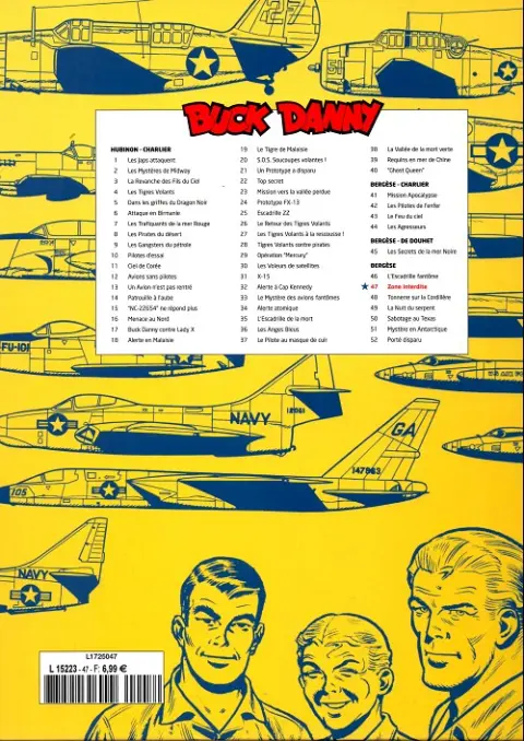 Verso de l'album Buck Danny Tome 47 Zone interdite