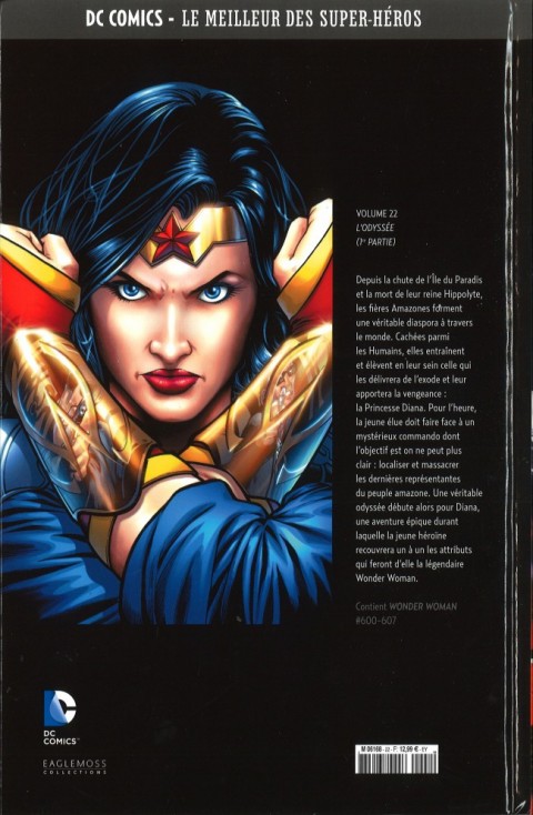 Verso de l'album DC Comics - Le Meilleur des Super-Héros Volume 22 Wonder Woman - L'Odyssée - 1re partie