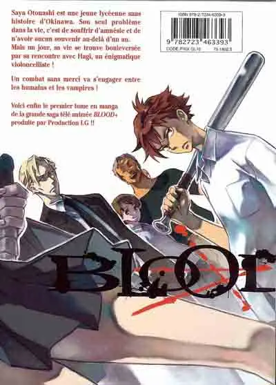 Verso de l'album Blood+ 01
