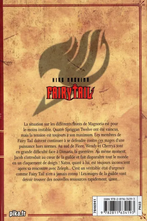 Verso de l'album Fairy Tail 56