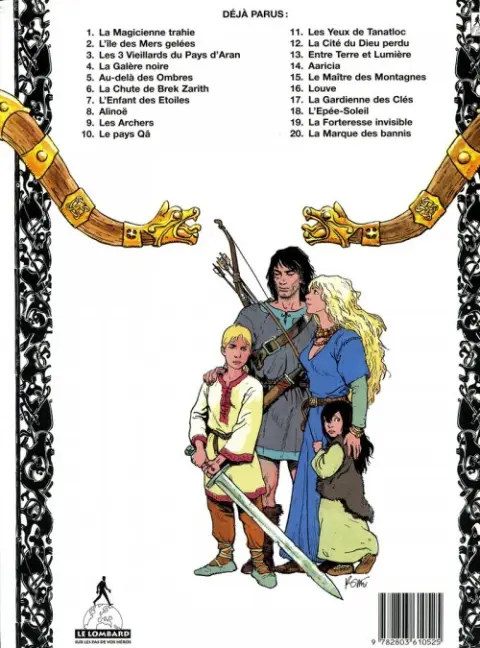 Verso de l'album Thorgal Tome 19 La Forteresse invisible