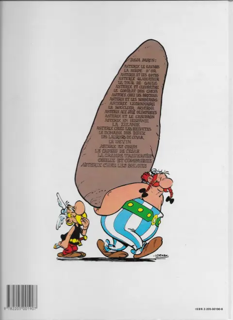 Verso de l'album Astérix Tome 9 Astérix et les Normands