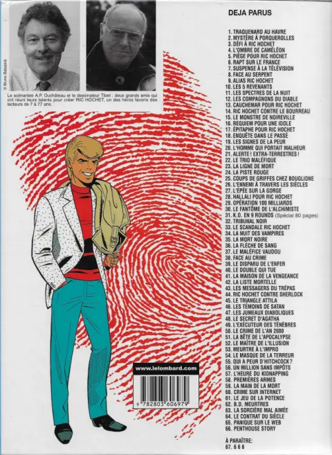 Verso de l'album Ric Hochet Tome 45 Le triangle Attila