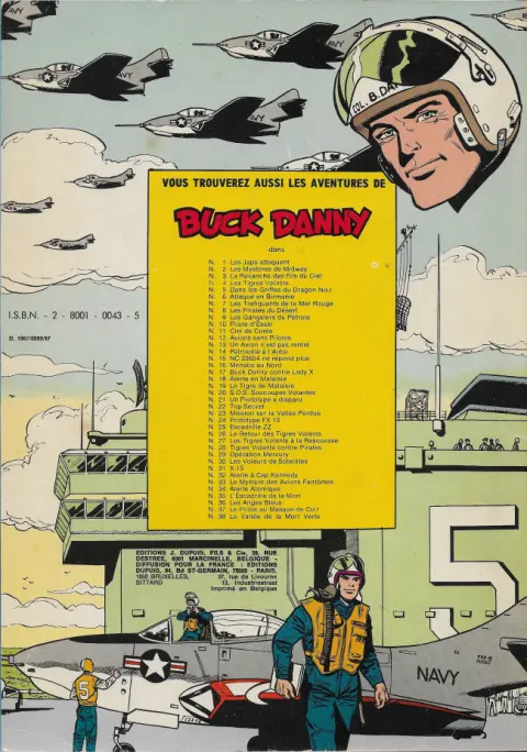 Verso de l'album Buck Danny Tome 6 Attaque en Birmanie