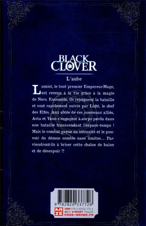 Verso de l'album Black Clover 22