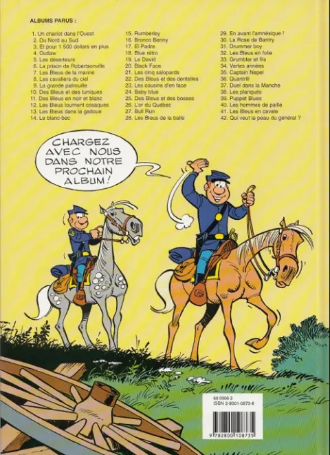 Verso de l'album Les Tuniques Bleues Tome 16 Bronco Benny