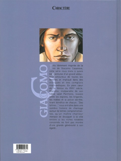 Verso de l'album Giacomo C. Tome 11 Des lettres...