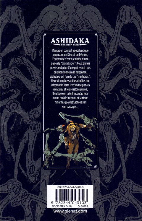 Verso de l'album Ashidaka - The Iron Hero 1