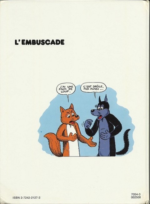 Verso de l'album Sylvain et Sylvette Tome 22 L'Embuscade