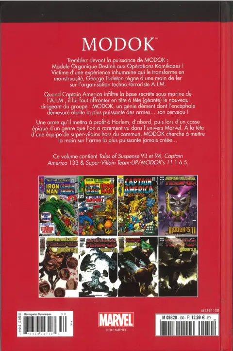 Verso de l'album Le meilleur des Super-Héros Marvel Tome 130 MODOK