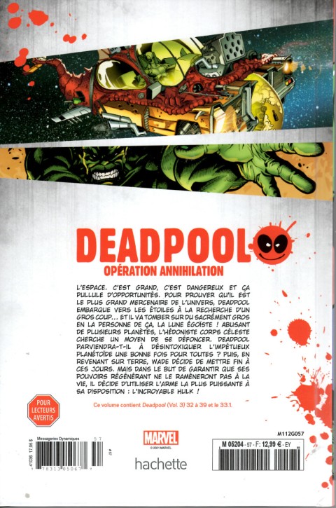 Verso de l'album Deadpool - La collection qui tue Tome 57 Opération Annihilation