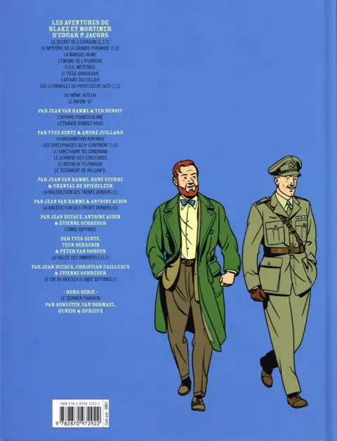 Verso de l'album Blake et Mortimer Tome 27 Le cri du Moloch