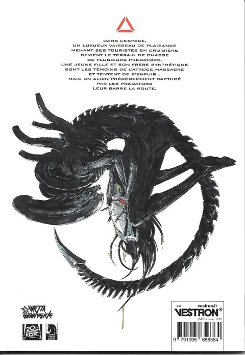 Verso de l'album Alien vs. Predator Thicker than Blood