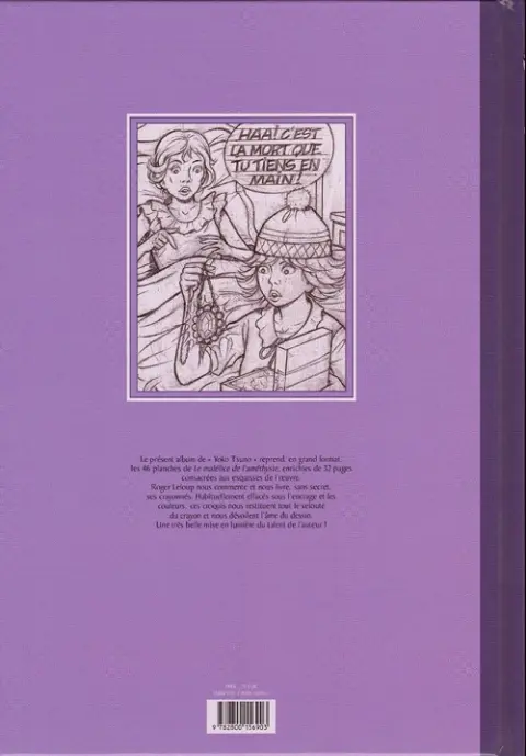 Verso de l'album Yoko Tsuno Tome 26 Le maléfice de l'améthyste - Esquisses d'une œuvre