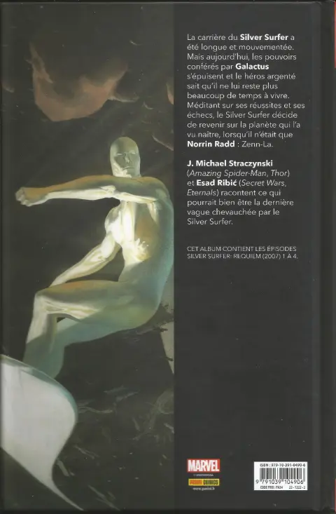 Verso de l'album Silver Surfer : Requiem