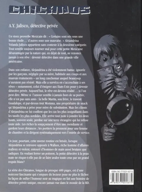 Verso de l'album Chicanos Tome 1 Pauvre, laide, détective privée