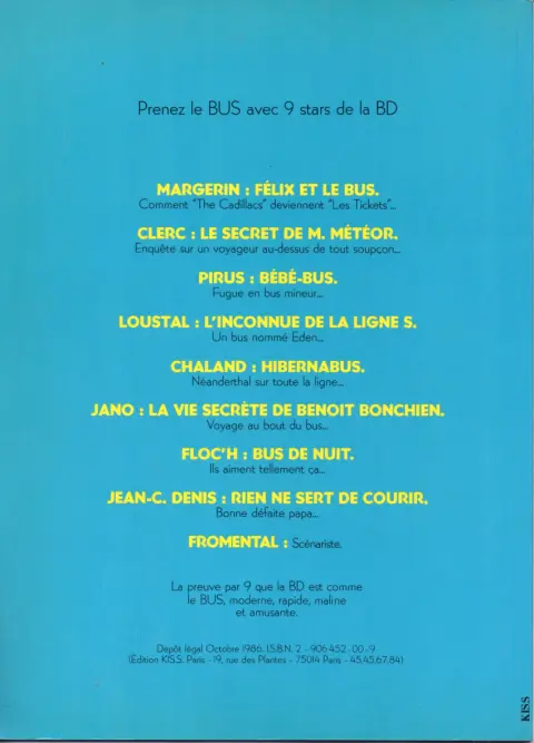 Verso de l'album Félix et le bus CGFTE2