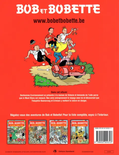 Verso de l'album Bob et Bobette Tome 244 La montagne menacée